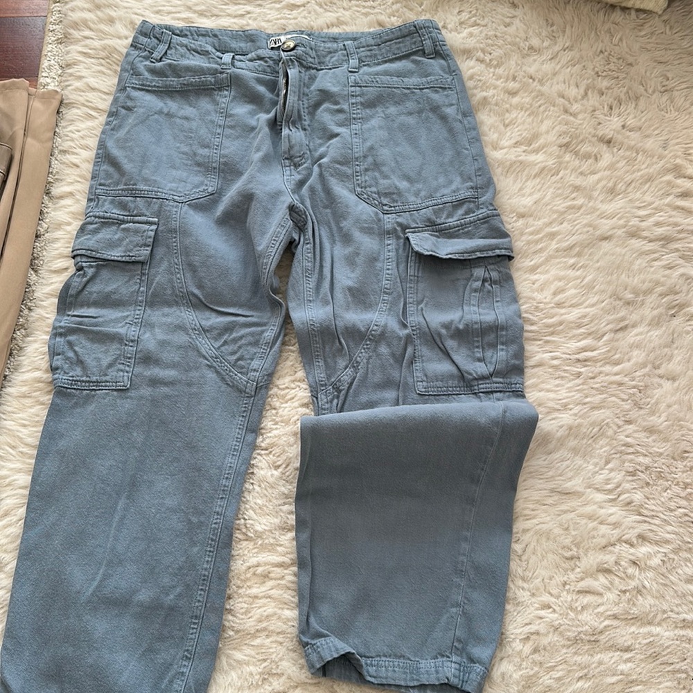 Zara blue Cargo Pants
